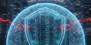 Advanced digital shield protecting servers from ransomware attacks in 2026