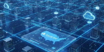Azure Arc central management interface connecting on-premises servers and multiple cloud environments.