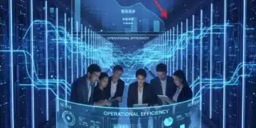 Cloud FinOps: Achieve 20% Cost Reduction by 2026 with Smart Governance Financial charts showing cost reduction over a cloud data center, symbolizing Cloud FinOps governance success.