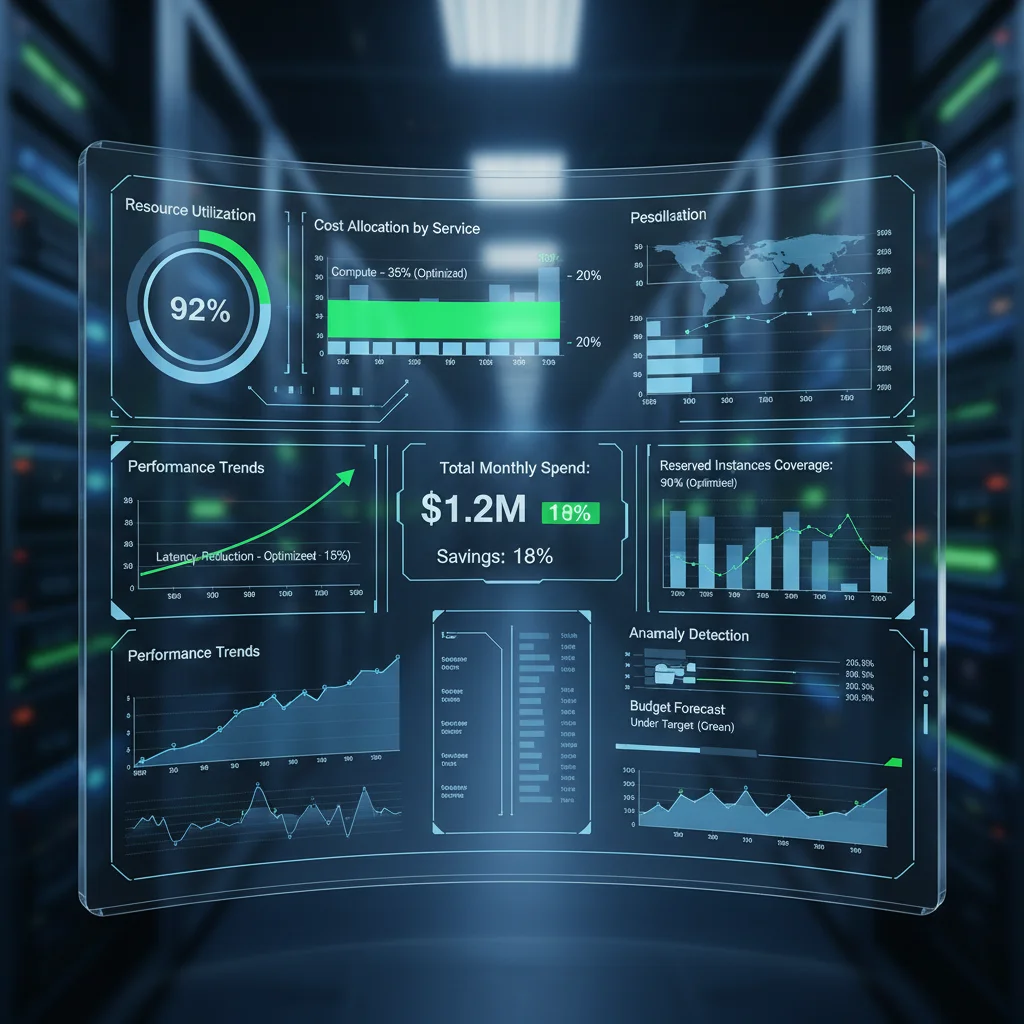 Cloud resource utilization and cost allocation dashboard