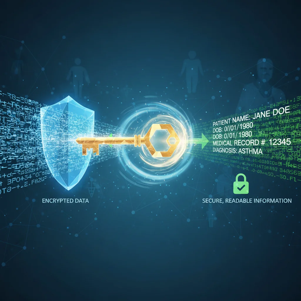 Data encryption process with scrambled and readable text