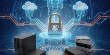 Illustration of robust digital data backup solutions protecting valuable information