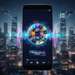 Music Streaming Apps 2026: Best Audio Quality & 90 Million Song Library Futuristic smartphone showing music streaming app with 90 million songs and high-fidelity audio waves.
