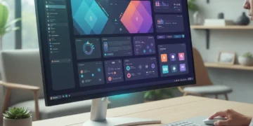 Organized computer setup with monitor, keyboard, and mouse for optimal performance
