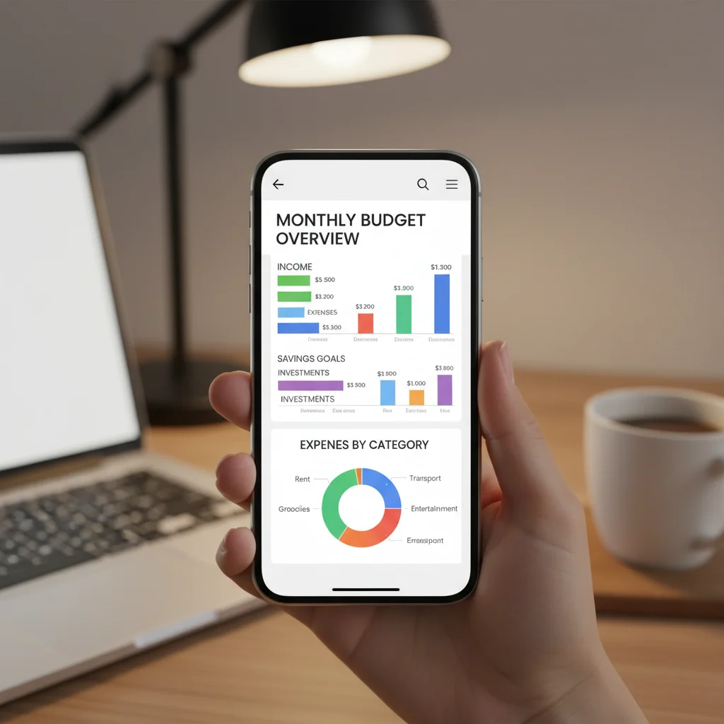Detailed budget breakdown on a smartphone app, showcasing robust budgeting tools for expense tracking.