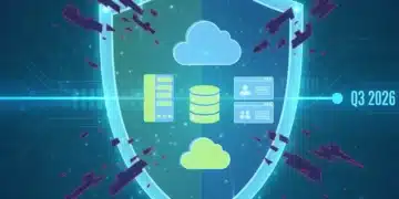 Digital shield protecting cloud infrastructure from cyber threats, representing robust cloud security posture management.