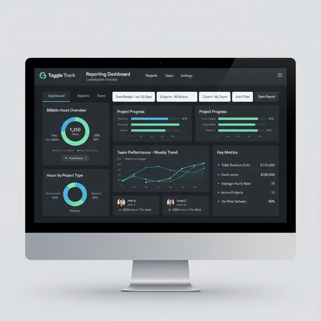 Toggle Track advanced reporting dashboard and analytics